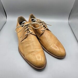 Magnanni Dress Shoes Mens 12 Tan Leather Derby Oxford Business Professional
